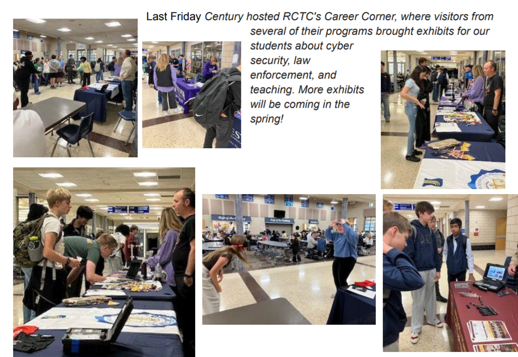 Pictures of students at RCTC's Career Corner