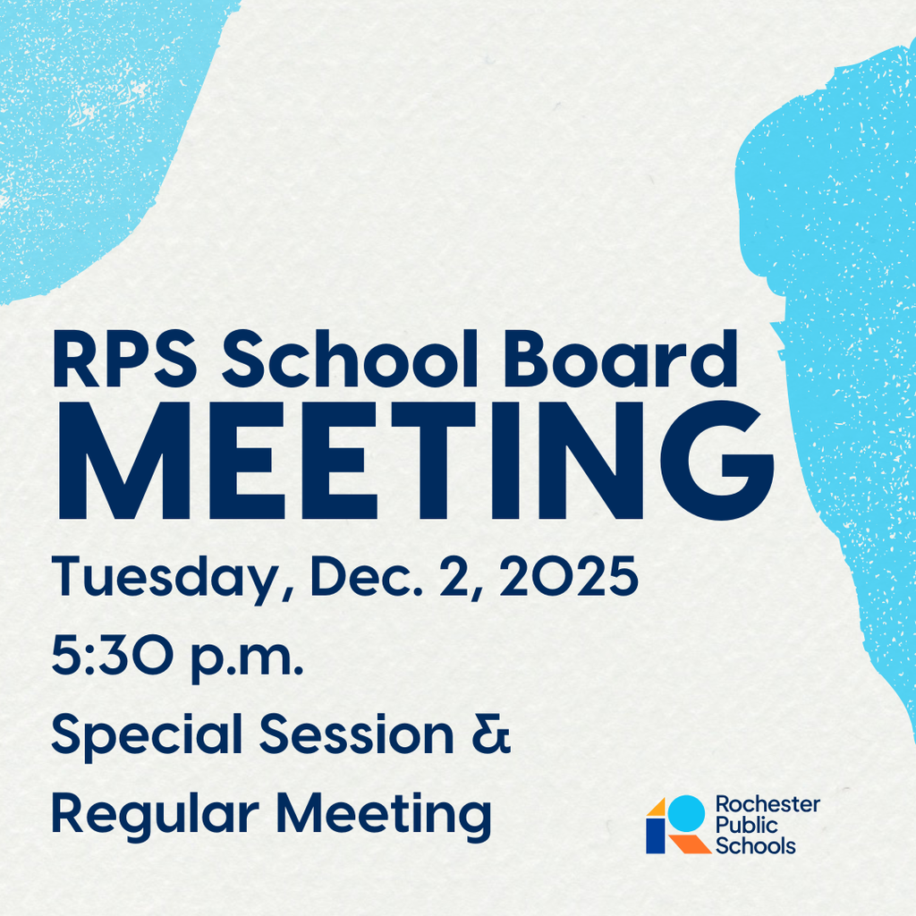RPS School Board Meeting Tuesday, Dec. 2, 2025 5:30pm Special Session & Regular Meeting
