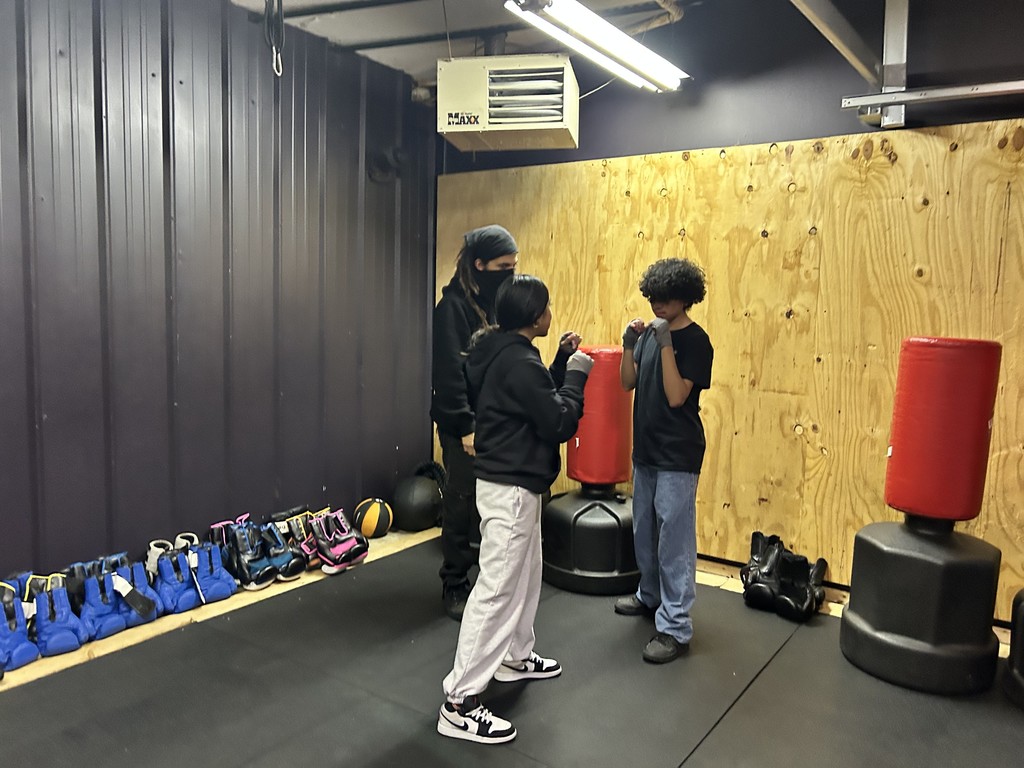 boxing in Coach Corey's gym