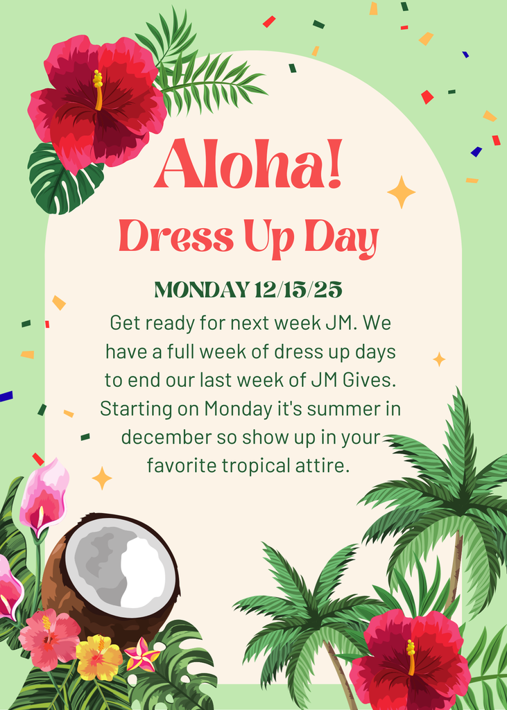 Dress up day Monday
