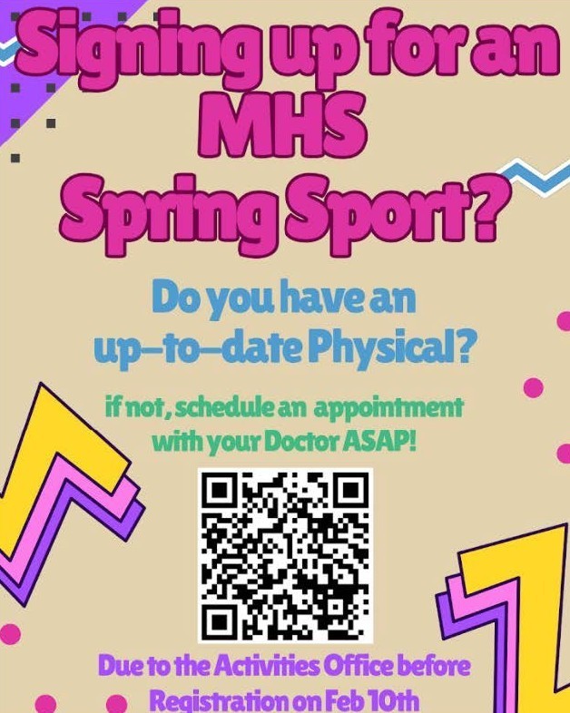 Spring Sports Registration flyer