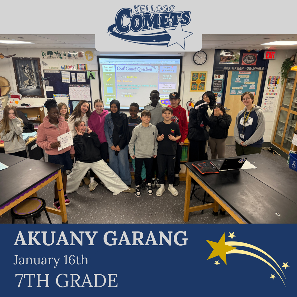 Group of students in multicolored clothing standing and smiling for a student who received award