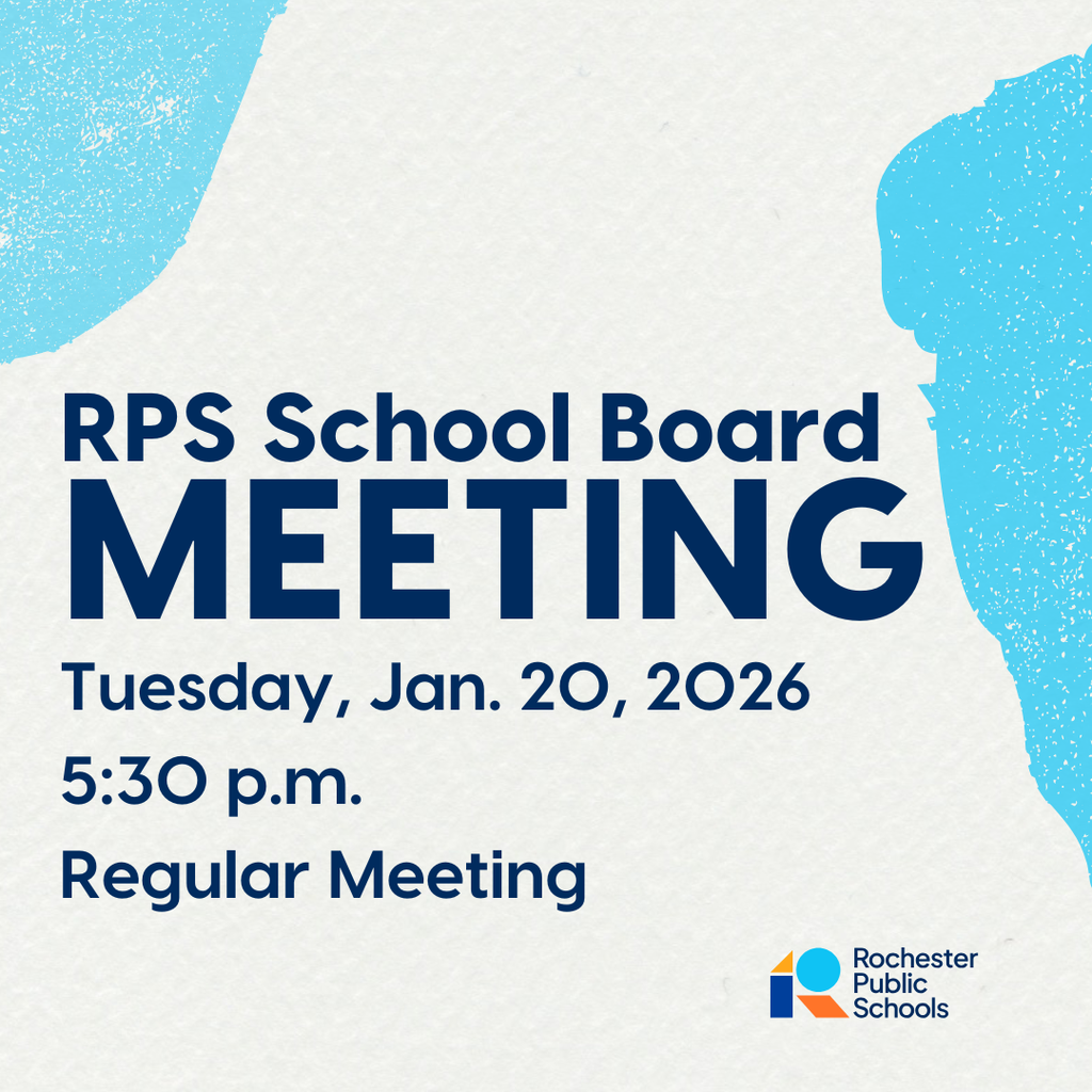 RPS School Board Meeting, Tuesday, January  20, 2026 5:30pm Regular Meeting