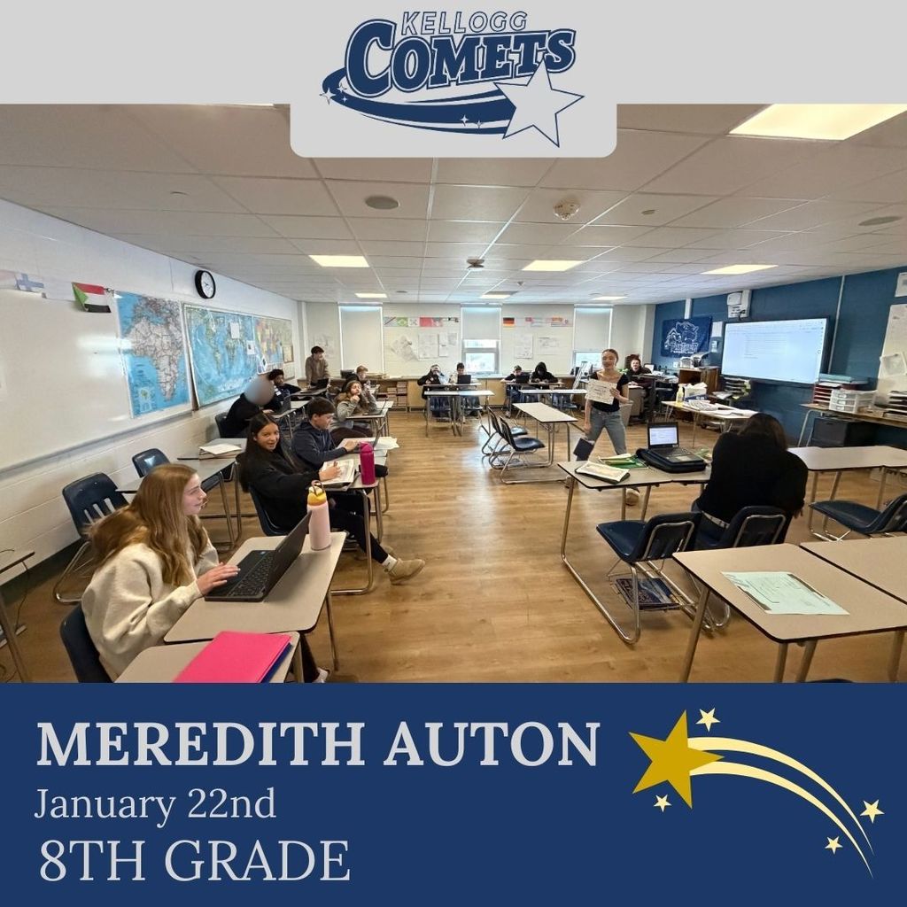 Group of students in multicolored clothing standing and smiling for a student who received award