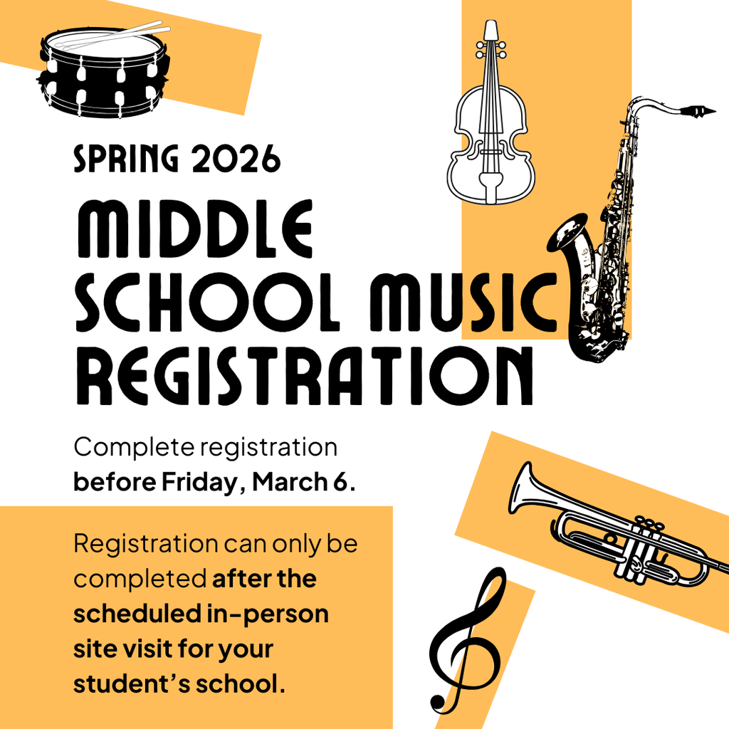 Middle School Band Registration Graphic