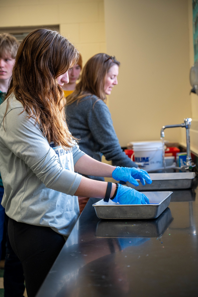 Students participating in hands-on learning