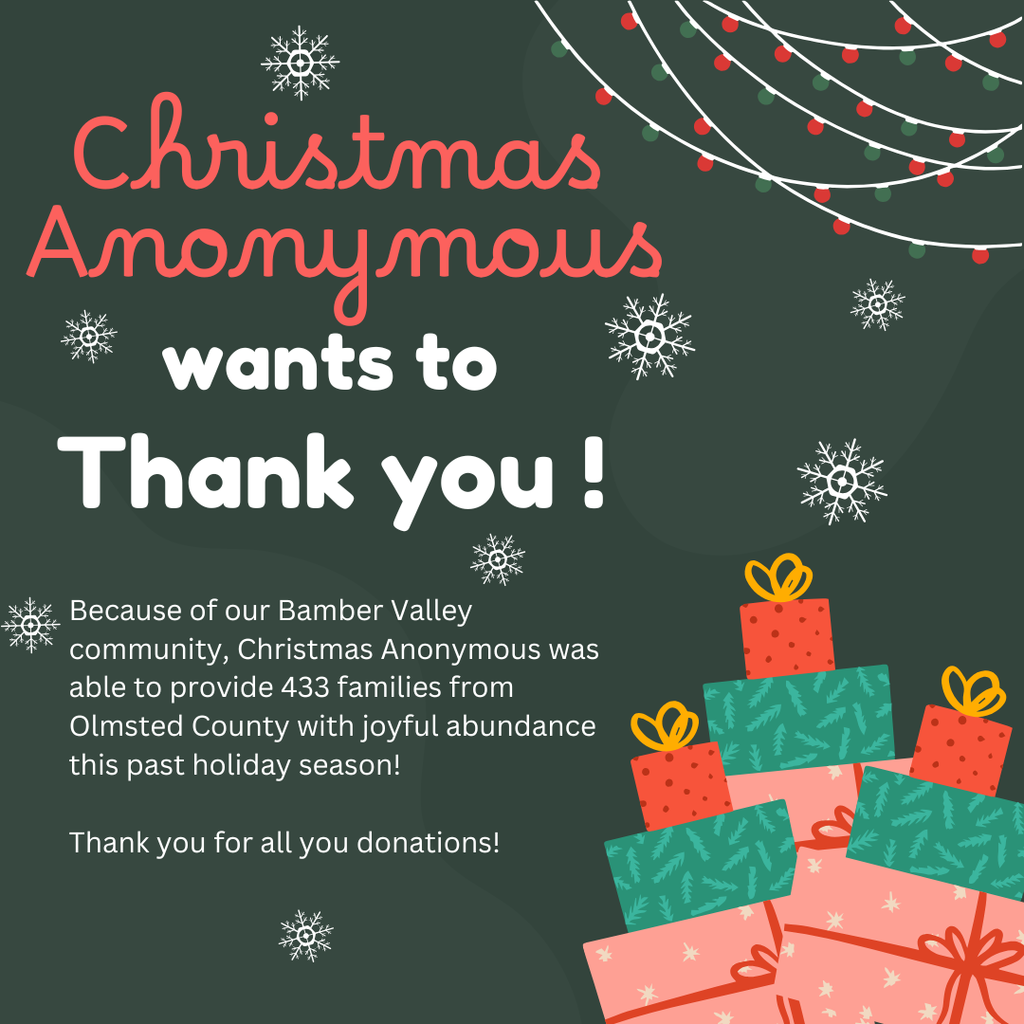 Christmas Anonymous thank you