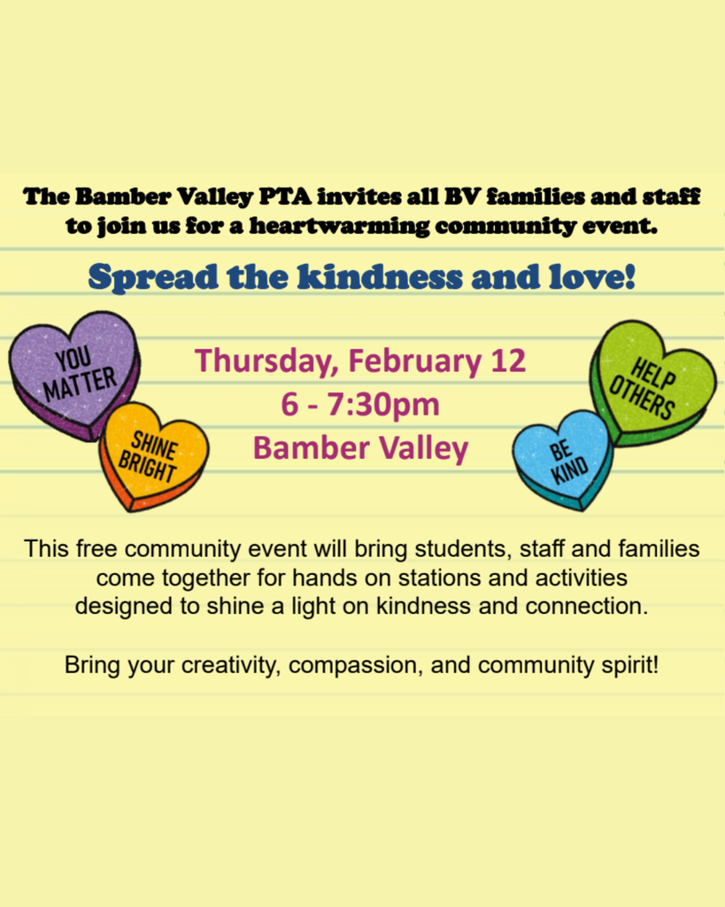 Kindness event 02/12/26 from 6-7:30