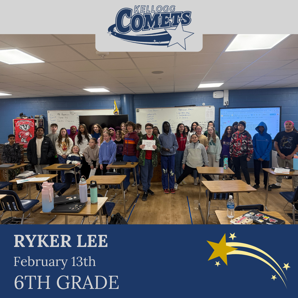 Group of students in multicolored clothing standing and smiling for a student who received award