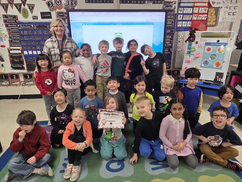 Mrs. Nelson's Ks earned SOARing Attendance award 