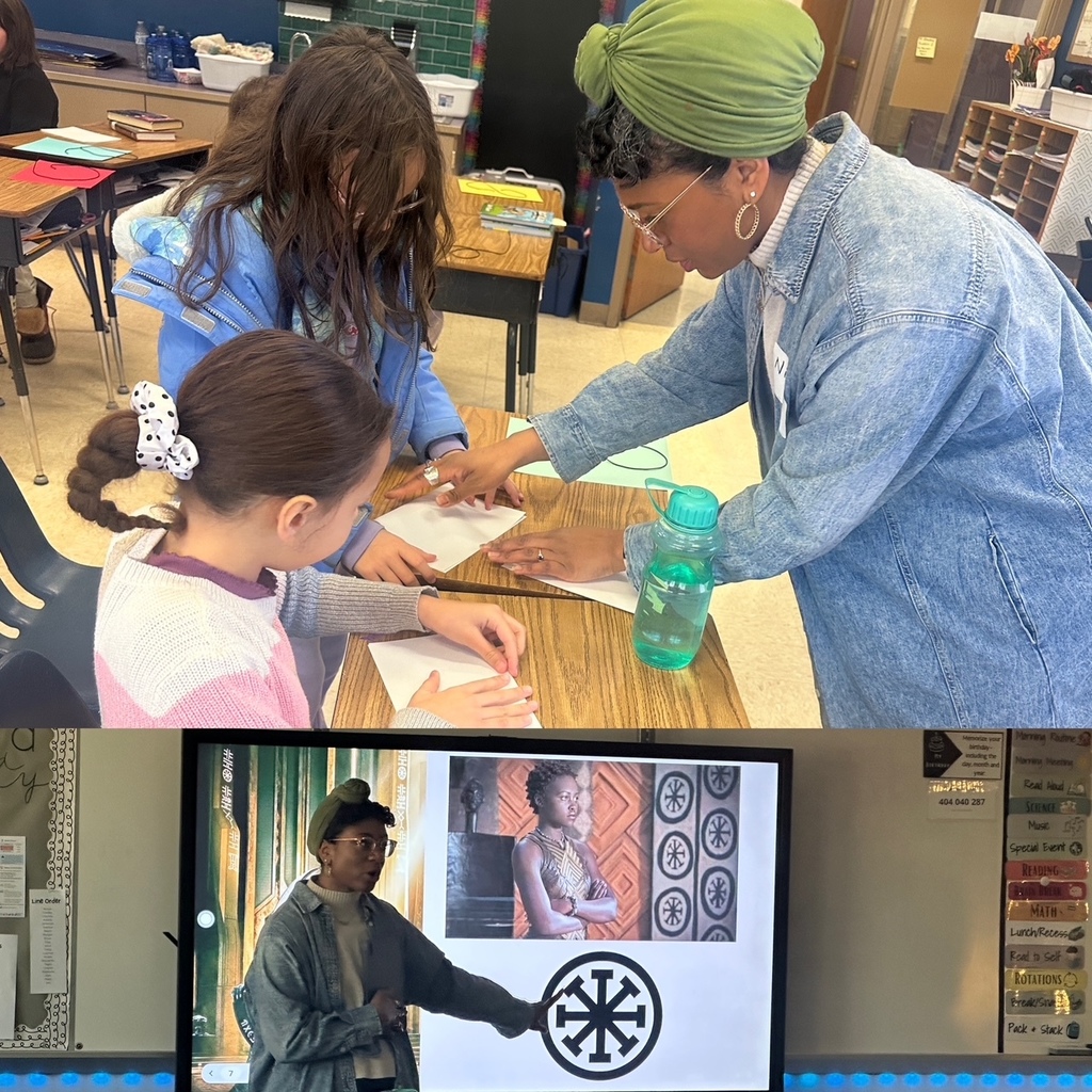 Children working with an adult