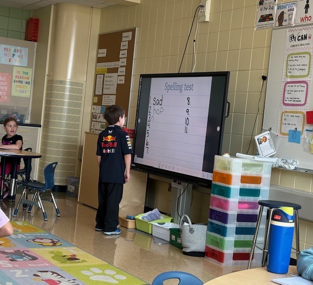 Our kindergarten students at work!  