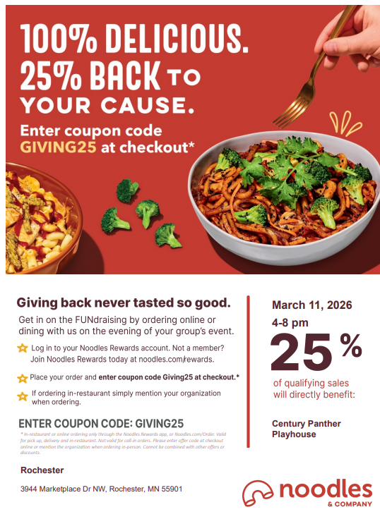 Dine at Noodles on 3/11