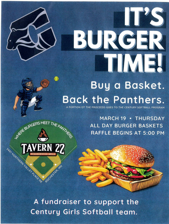 Girls Softball Fundraiser 3/19 at Tavern 22