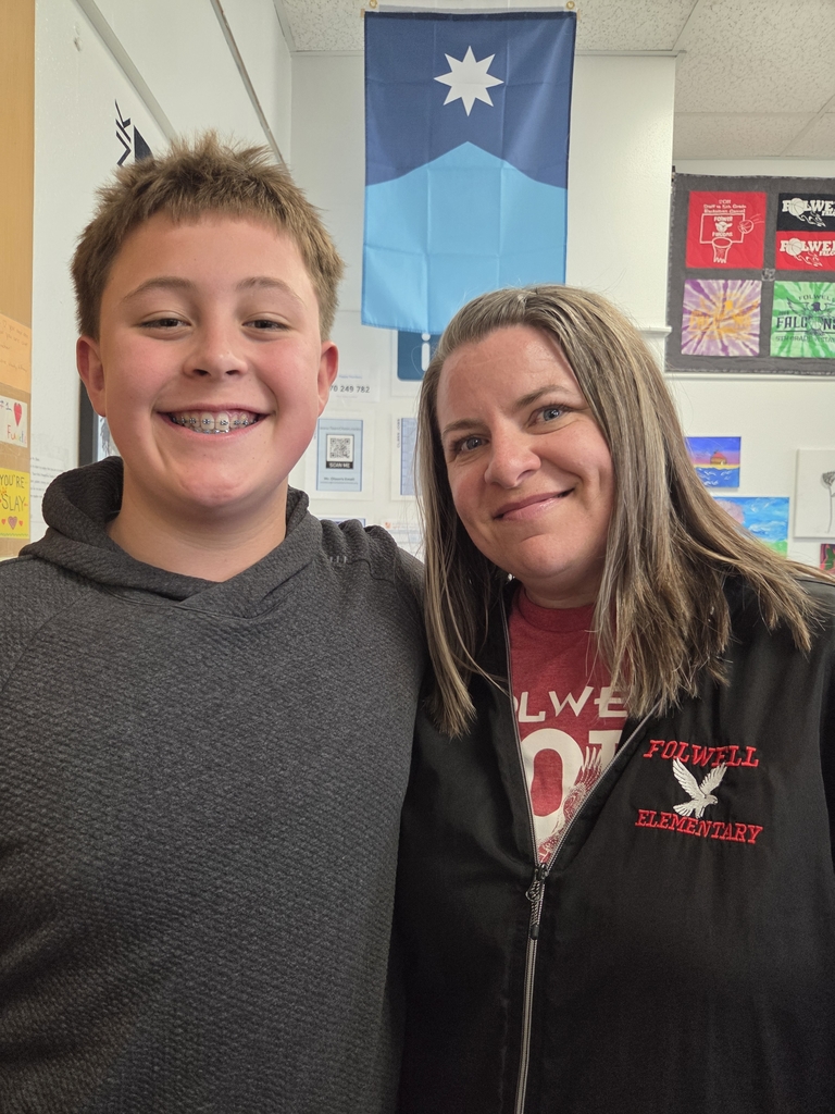 Mrs. Coffingand her Folwell grad who presented about middle school