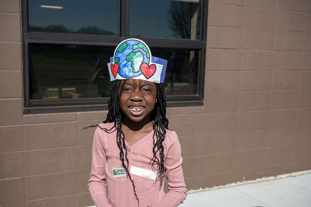 Student smiling at the camera