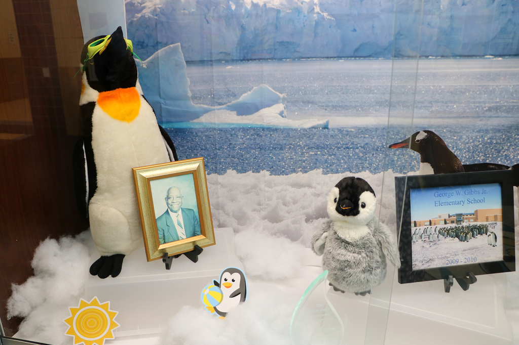 Display of Mr. George W. Gibbs Jr. whom Gibbs Elementary is named after.