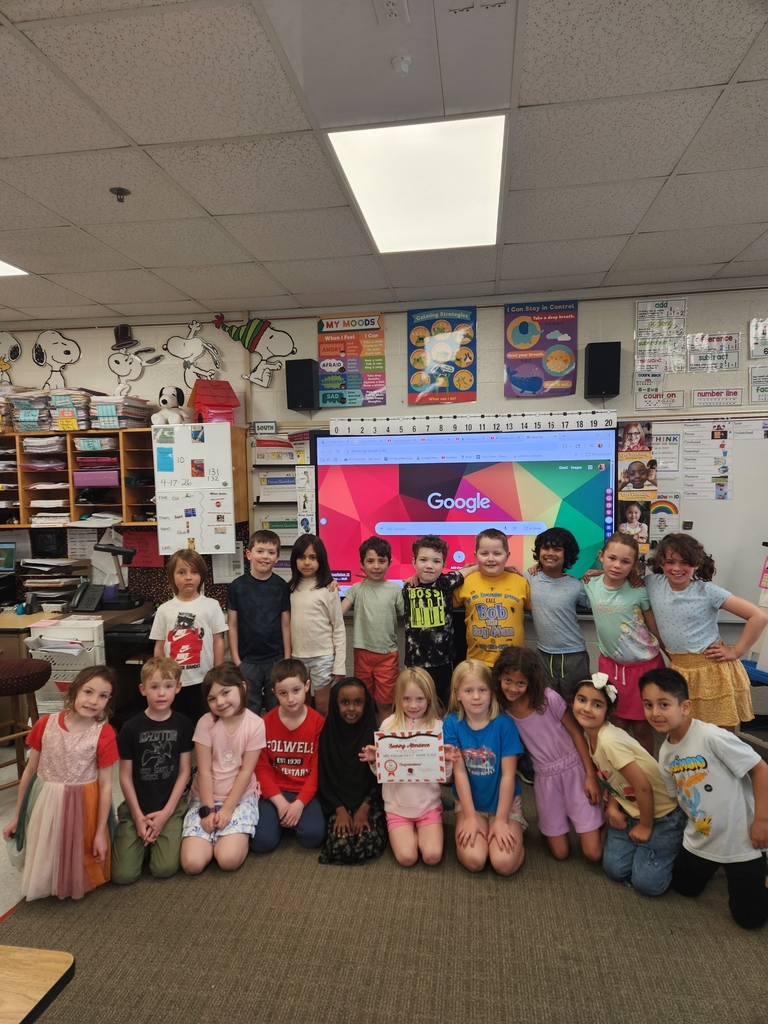 Mrs. K's 1st grade attendance award
