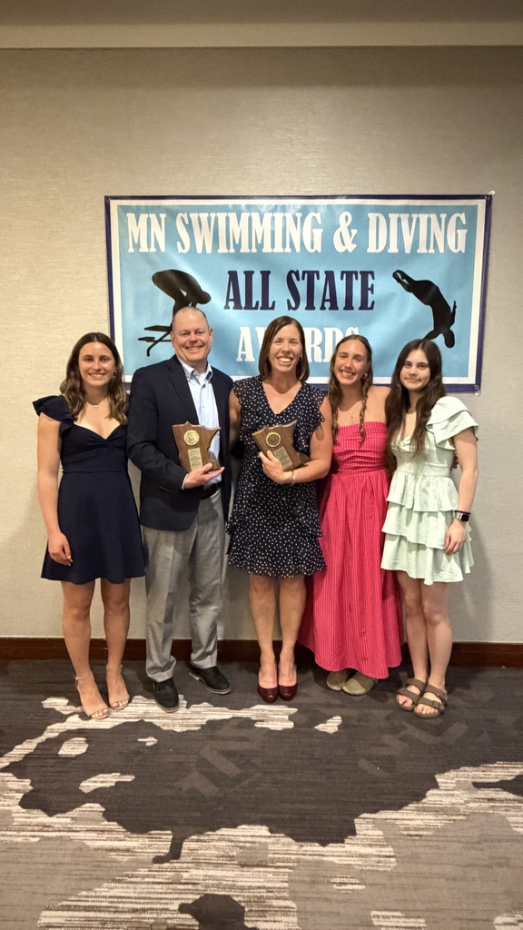 Congratulations to Dale and Megan Magnuson who were selected as MN Coaches of the Year for the Girls 2026 Swim and Dive season in class AA.