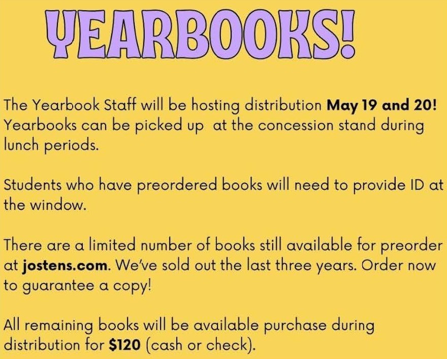 Yearbook distribution flyer