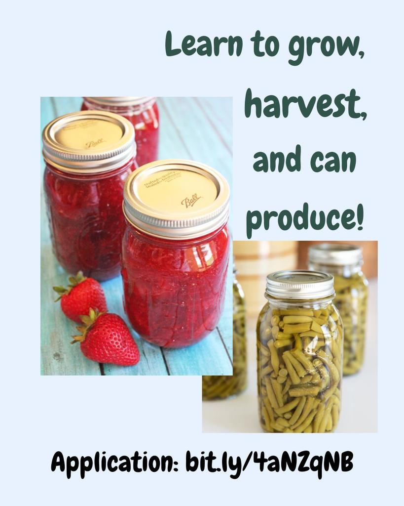 learn gardening and food preservation skills