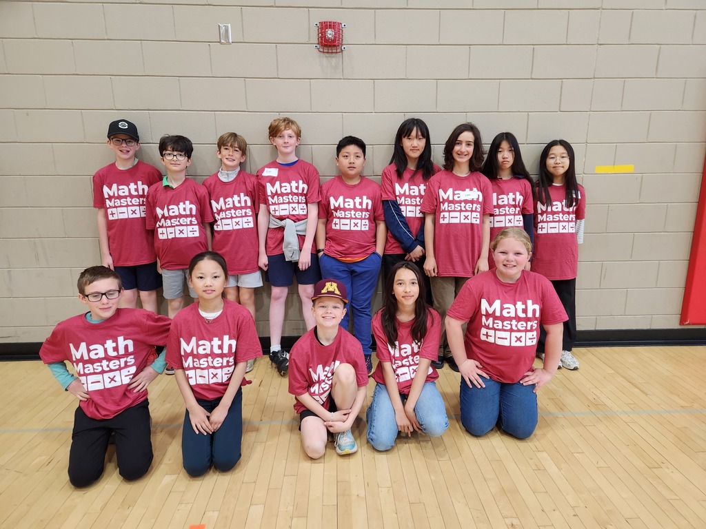 5th grade Math Masters in Austin, MN ready for the competiton.