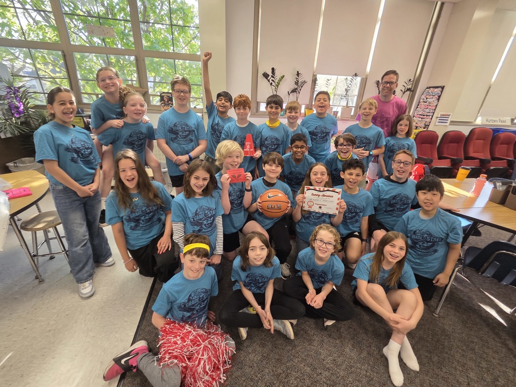 Mr. Olson's 5th graders with Wings Award & SOARing Attendance award 