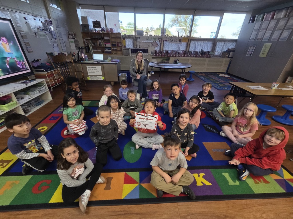 Mrs. Affeldt's K SOARing Attendance award 
