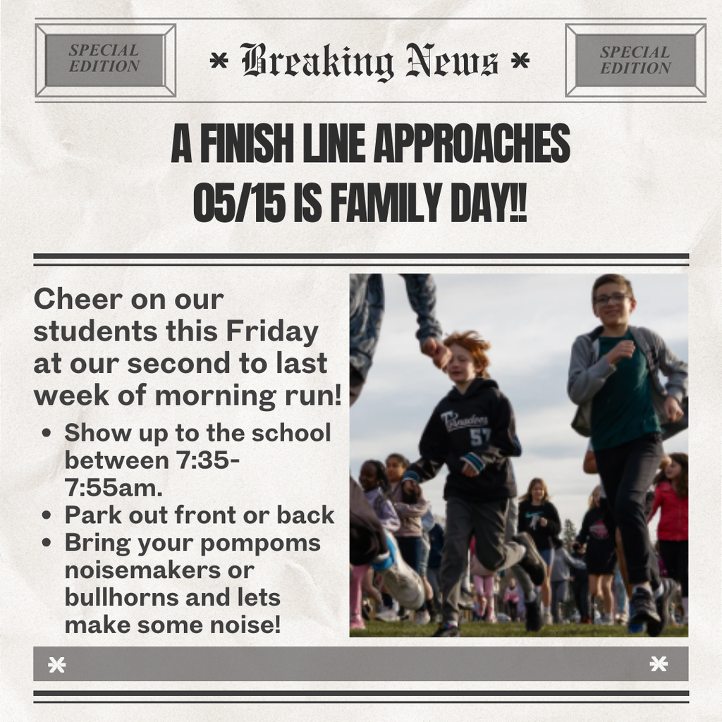 5/15 is family day for the morning run