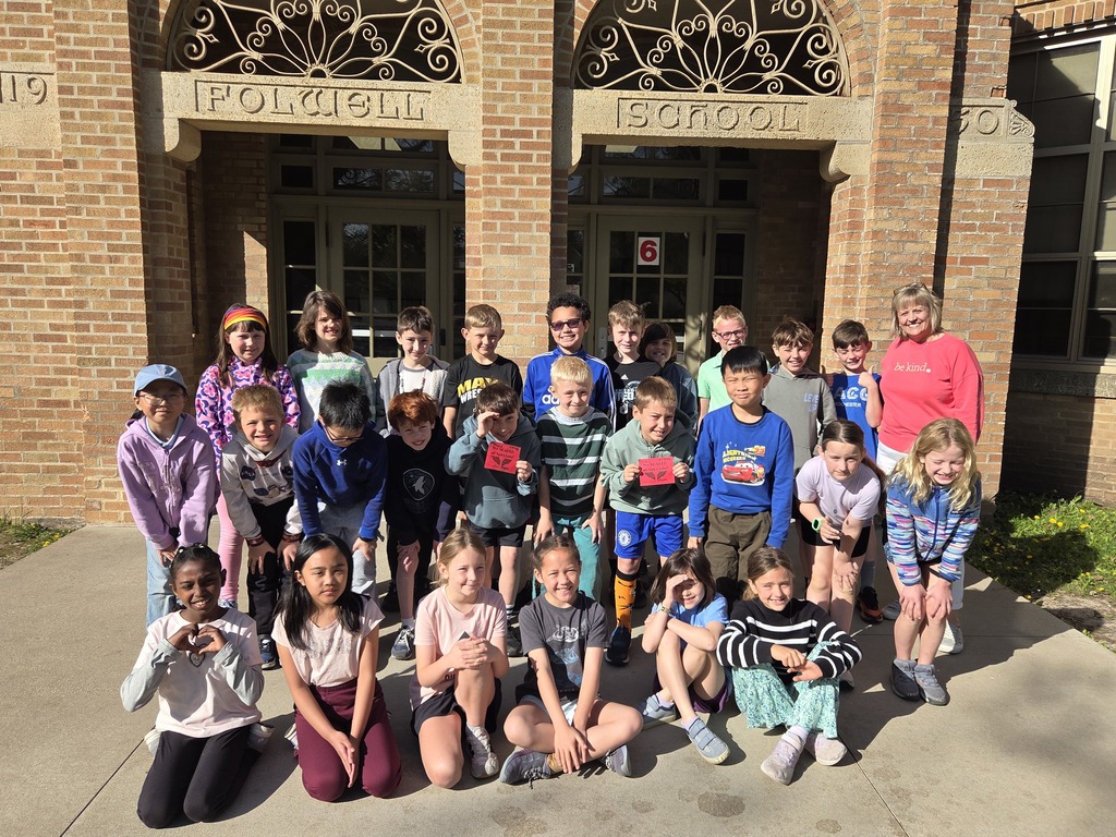 Mrs Howes's 3rd graders with Special Area Wings award