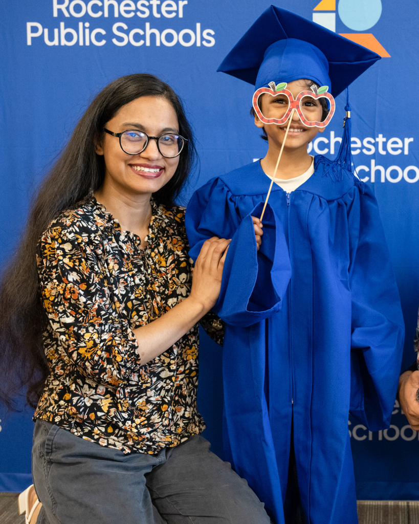 preschool graduate smiling at the camera