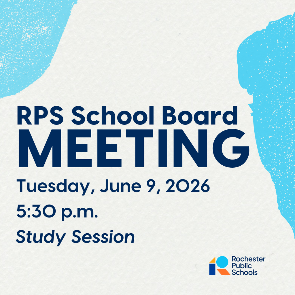 RPS School Board Meeting Tuesday, June 9, 2026 5:30 p.m. Study Session