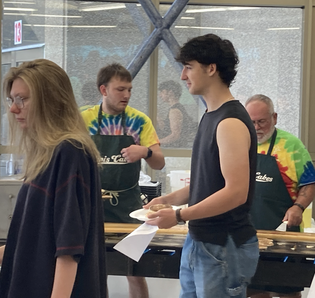 Seniors get their pancakes