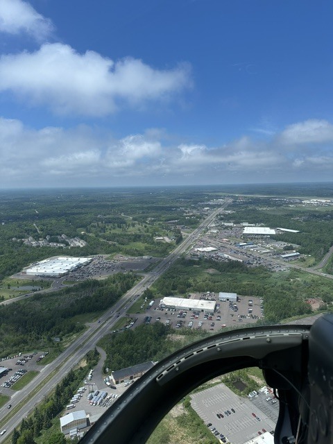 view from the flight