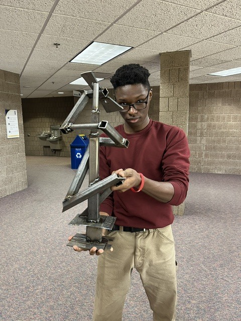 James with his welding creation