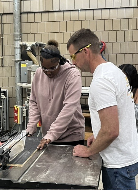 Jazzy learning to use the table saw