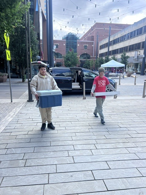 carrying items for vendors