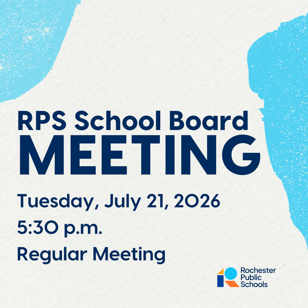 RPS School Board Meeting Tuesday, July 21, 2026 5:30 p.m. Regular Meeting
