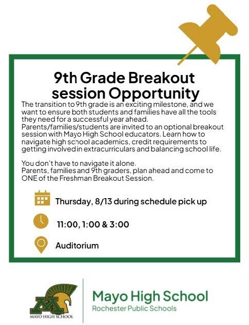 Information for 9th grade parents