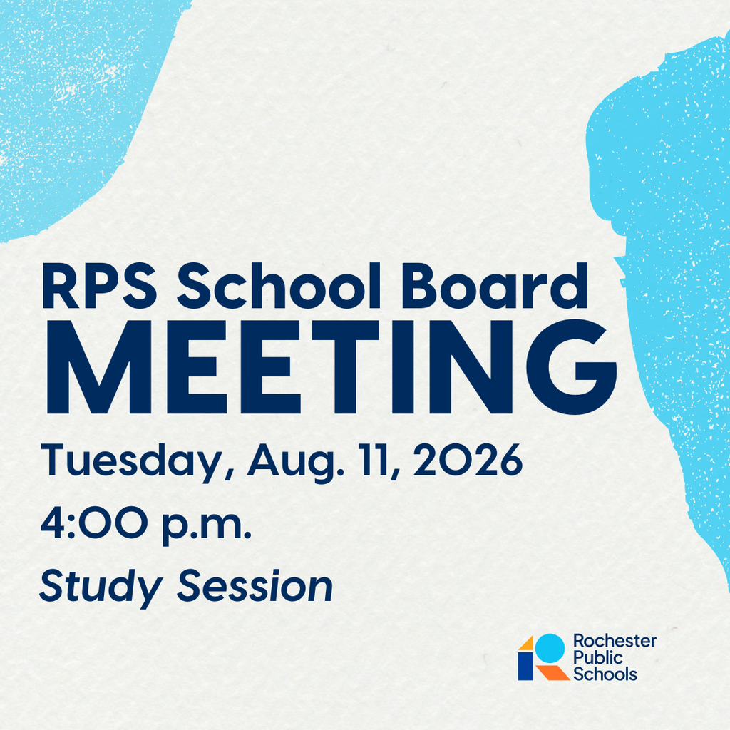 RPS School Board Meeting, Tuesday, Aug. 11, 2026, 4:00 p.m. Study Session