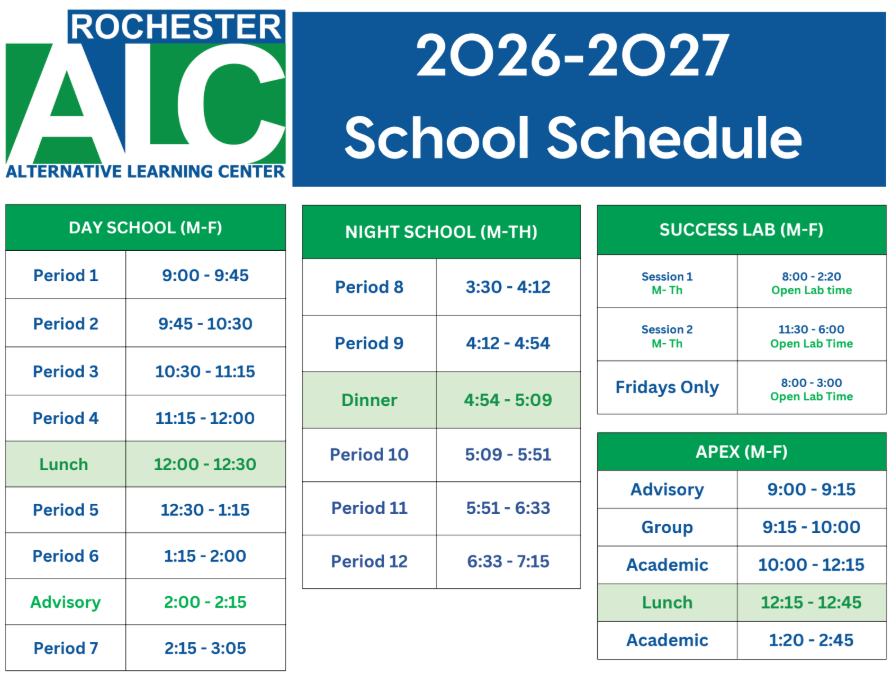 RALC Bell Schedule