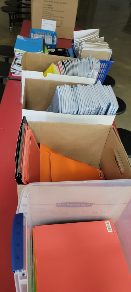 donated school supplies