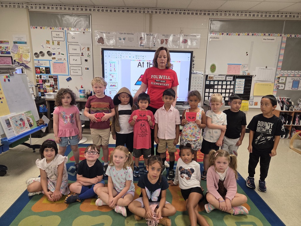 Mrs. Repede's K earned Wings award