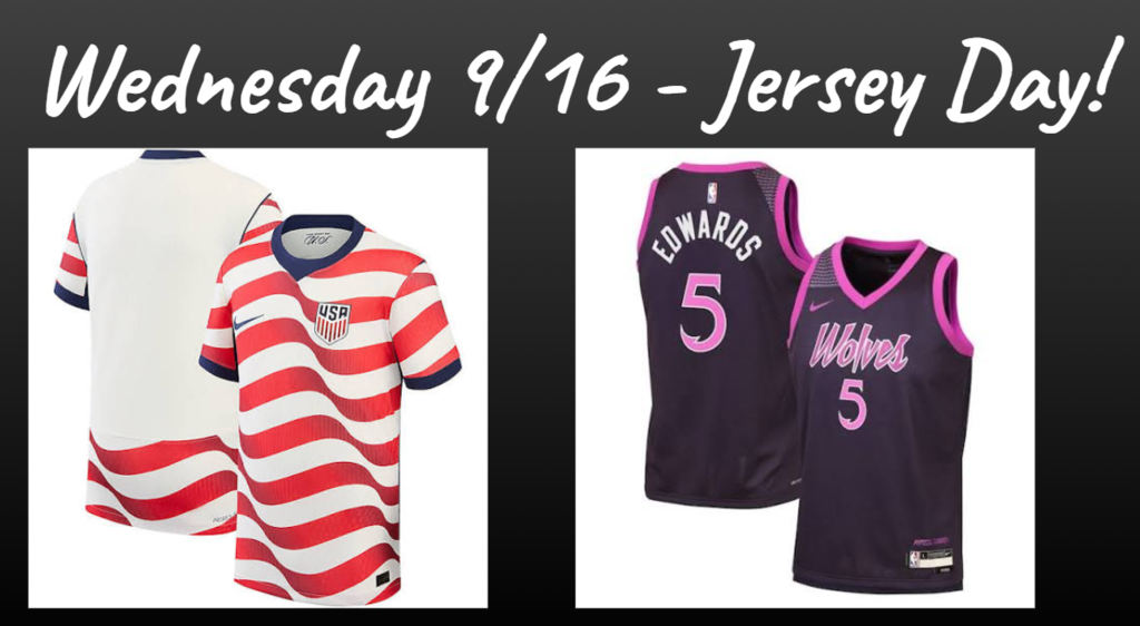 Wednesday is Jersey Day