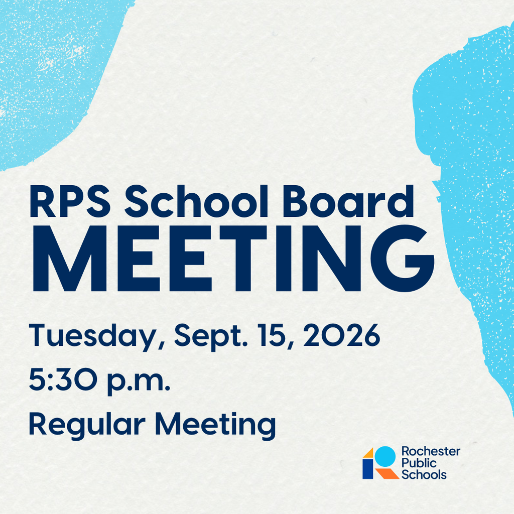 RPS School Board Meeting, Tuesday, Sept. 15, 2026 5:30pm, Regular Meeting
