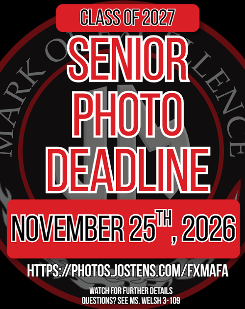 Senior Photo Deadline, information
