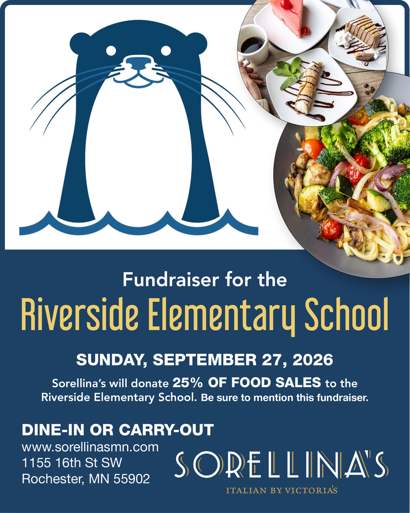 flyer with otter mascot and words about fundraiser