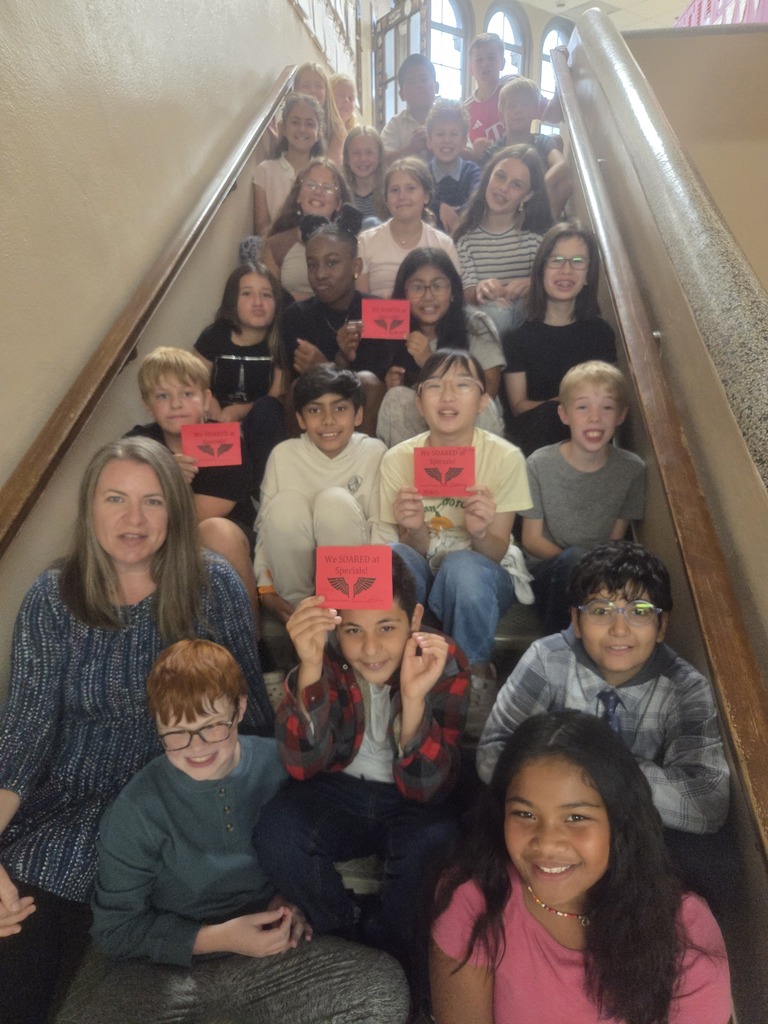 Mrs. Coffing's class with Wings award