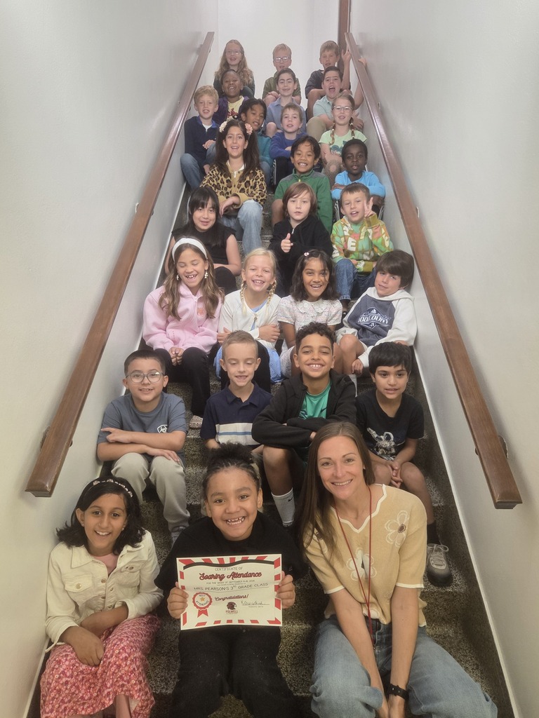 Mrs. Pearson's class with SOARing attendance award