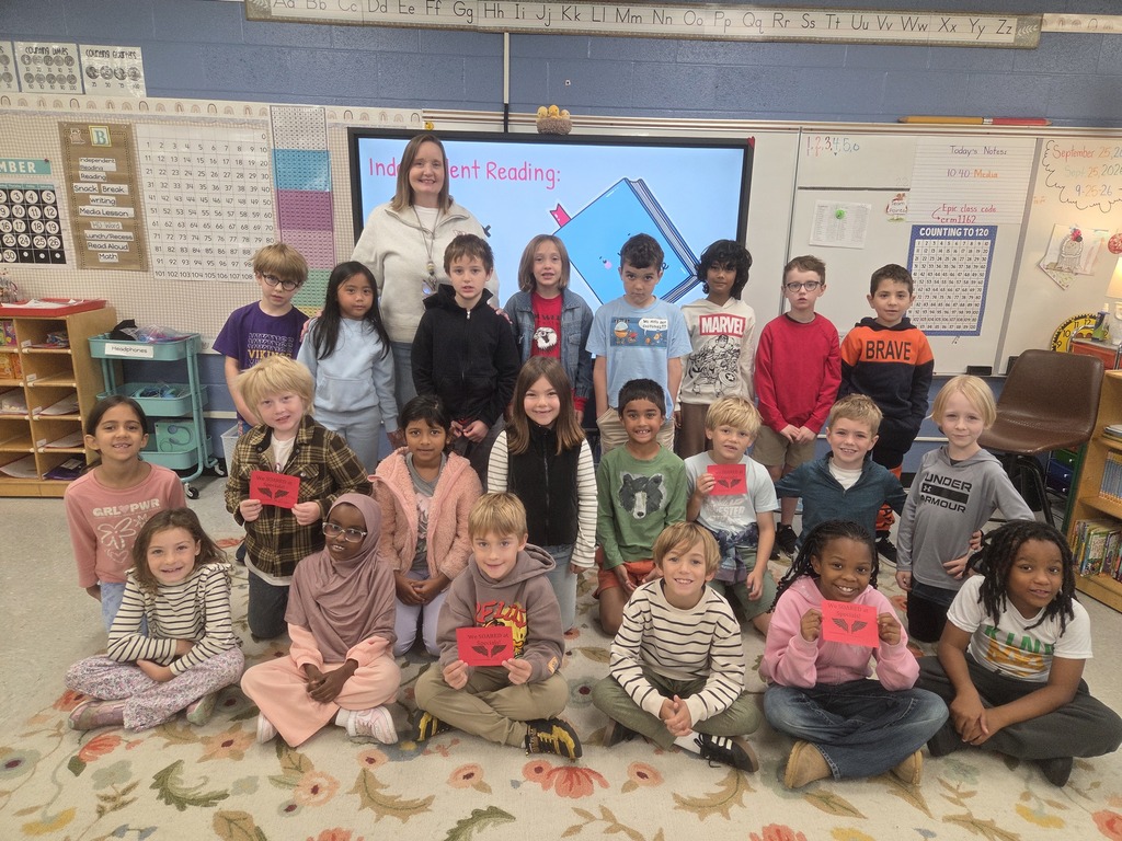 Mrs. Huddleston's 2nd graders earned Wings award